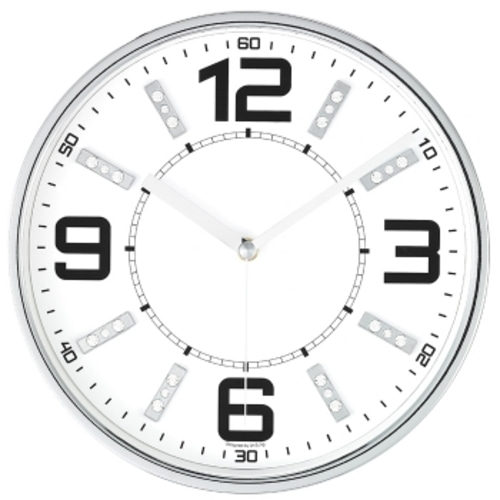 [JS3030] 큐빅크롬무소음벽시계